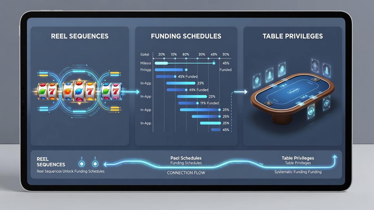 Darstellung von Finanzierungszeitplänen und Spielprivilegien in einer mobilen App