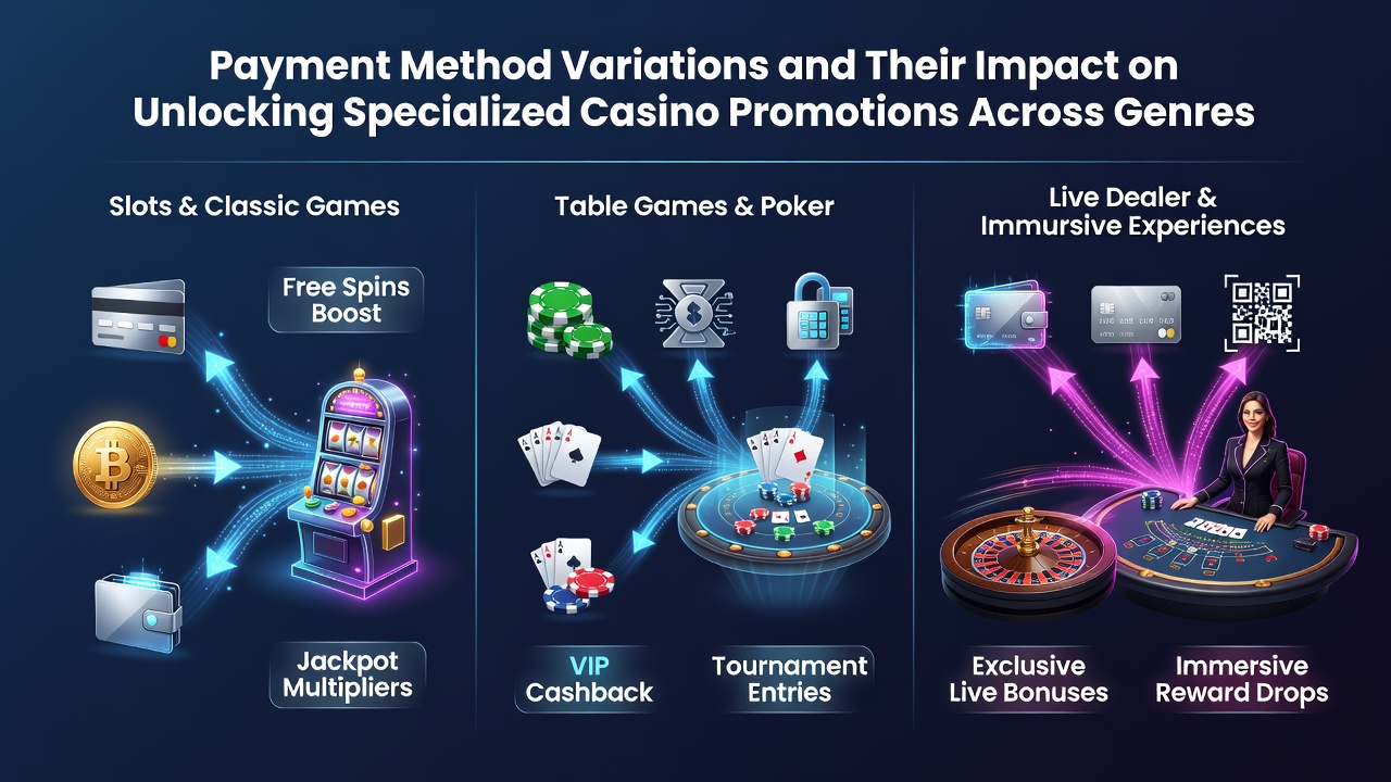 Verschiedene Zahlungsmethoden in Online-Casinos und deren Auswirkungen auf Bonusfreischaltungen