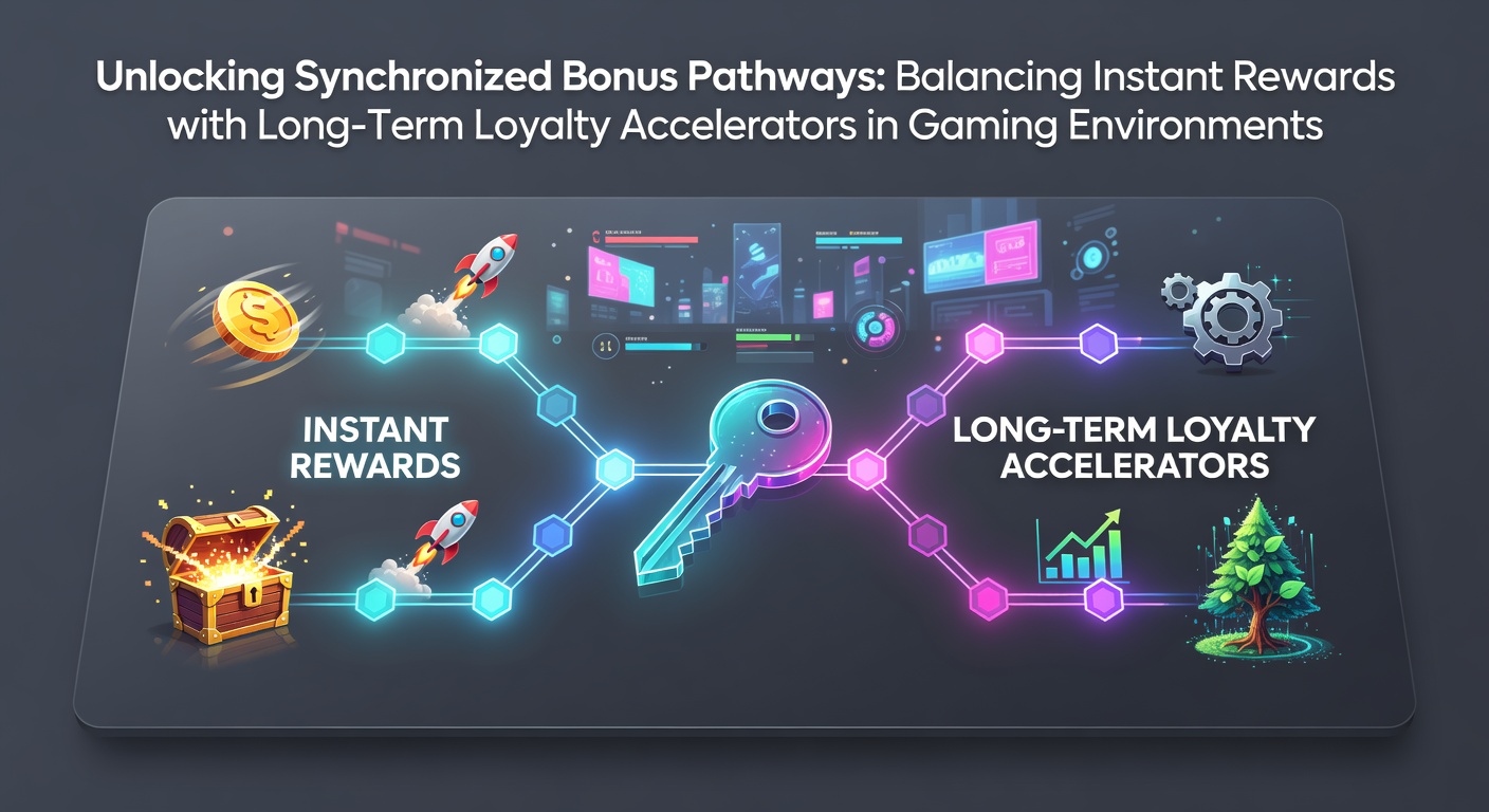 Illustration synchronisierter Bonuswege in Online-Casinos mit Fokus auf Instant-Rewards und Loyalty-Programme